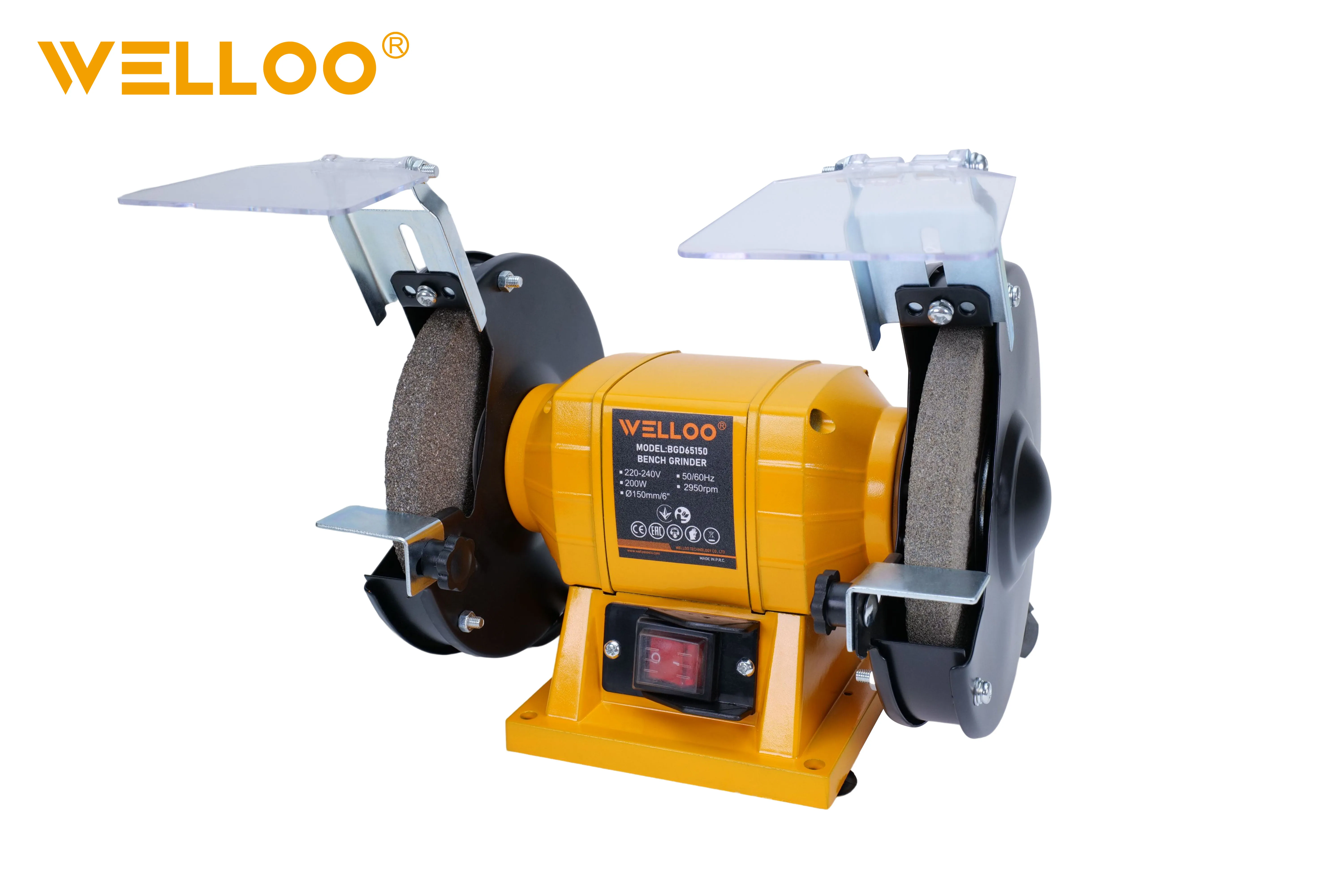 WELLOO High Quality 190W Electric Mini Desktop Electric Bench Grinder 6mm Thickness Small Industrial Bench Grinder Machine model BGD65150 POWER TOOLS product thumbnail 4