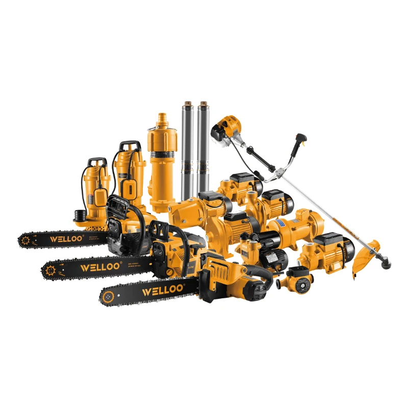 WELLOO Heavy Duty Full Range Gardening Tool Set with Gasoline Chainsaw Grass Trimmer and Water Pump GARDEN TOOLS & PUMPS product thumbnail 2