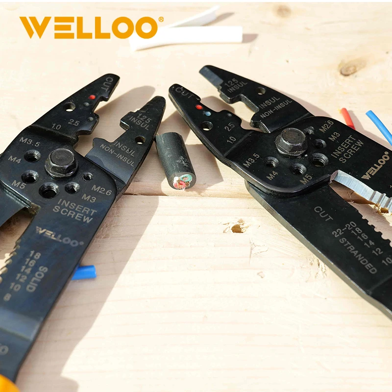 WELLOO 9 Inch Professional Ergonomic Handle Wire Stripper New Model Cable Cutter Iron Wire Pliers model WSP1003 HAND TOOLS product thumbnail 3