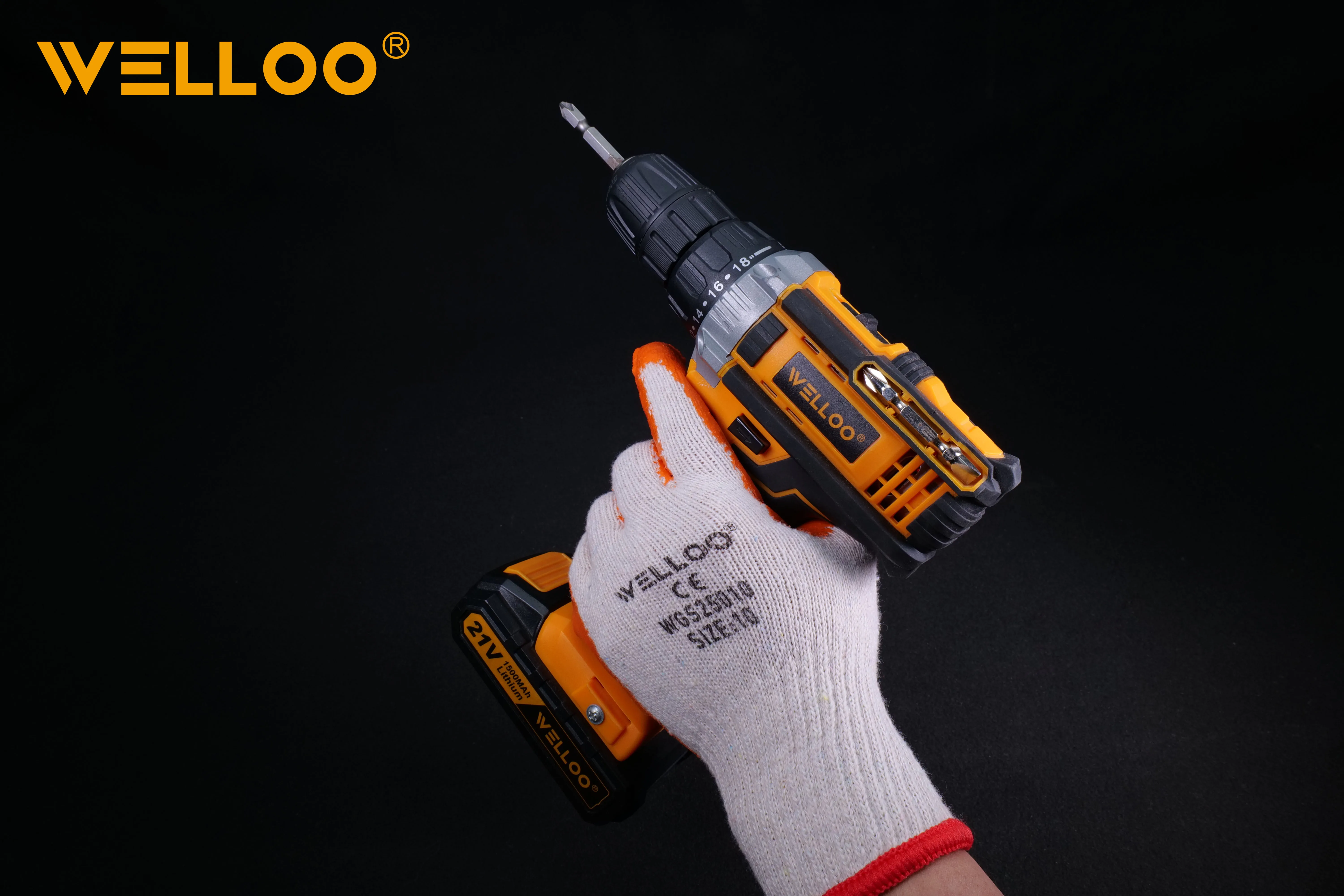 WELLOO Custom Construction Safety Tools Mechanic Work Gloves Hand Latex Nitrile Coated Gloves model WGS25010 SAFETY PRODUCTS product thumbnail 4