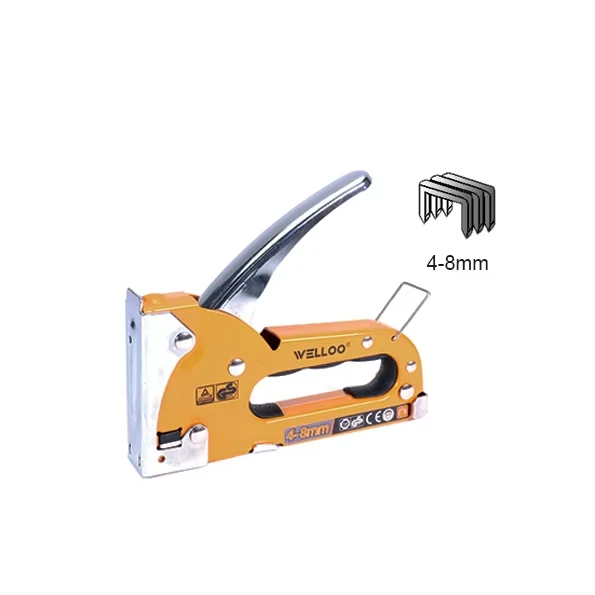 WELLOO Professional Manual High-Power Staple Gun Applicable Nails Size 4-8MM Steel Frame Hand Tools model STG5202 product thumbnail 2