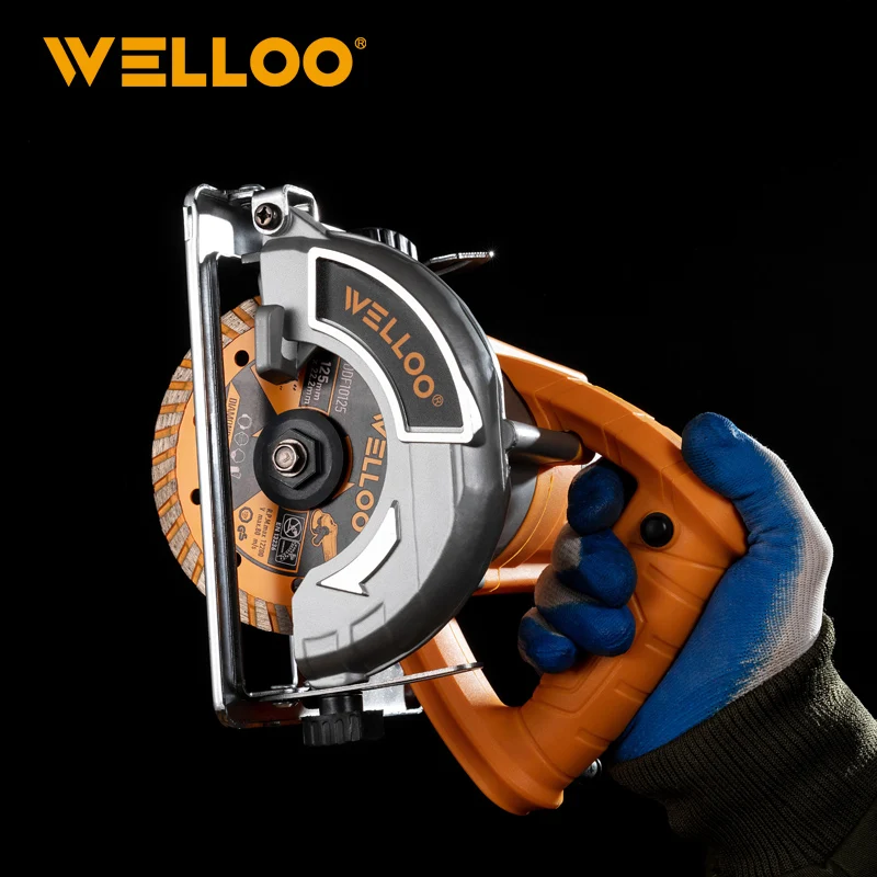 WELLOO 1300W Electric Cutting Marble Stone Circular Saw Tools Adjustable Slope Cutting Ceramic Tile Steel Cutting Machine model MCT65125 POWER TOOLS product thumbnail 5