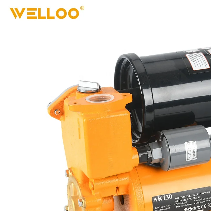 WELLOO 370W 0.5HP automatic self-priming peripheral water pump AK10130 GARDEN TOOLS & PUMPS product thumbnail 4