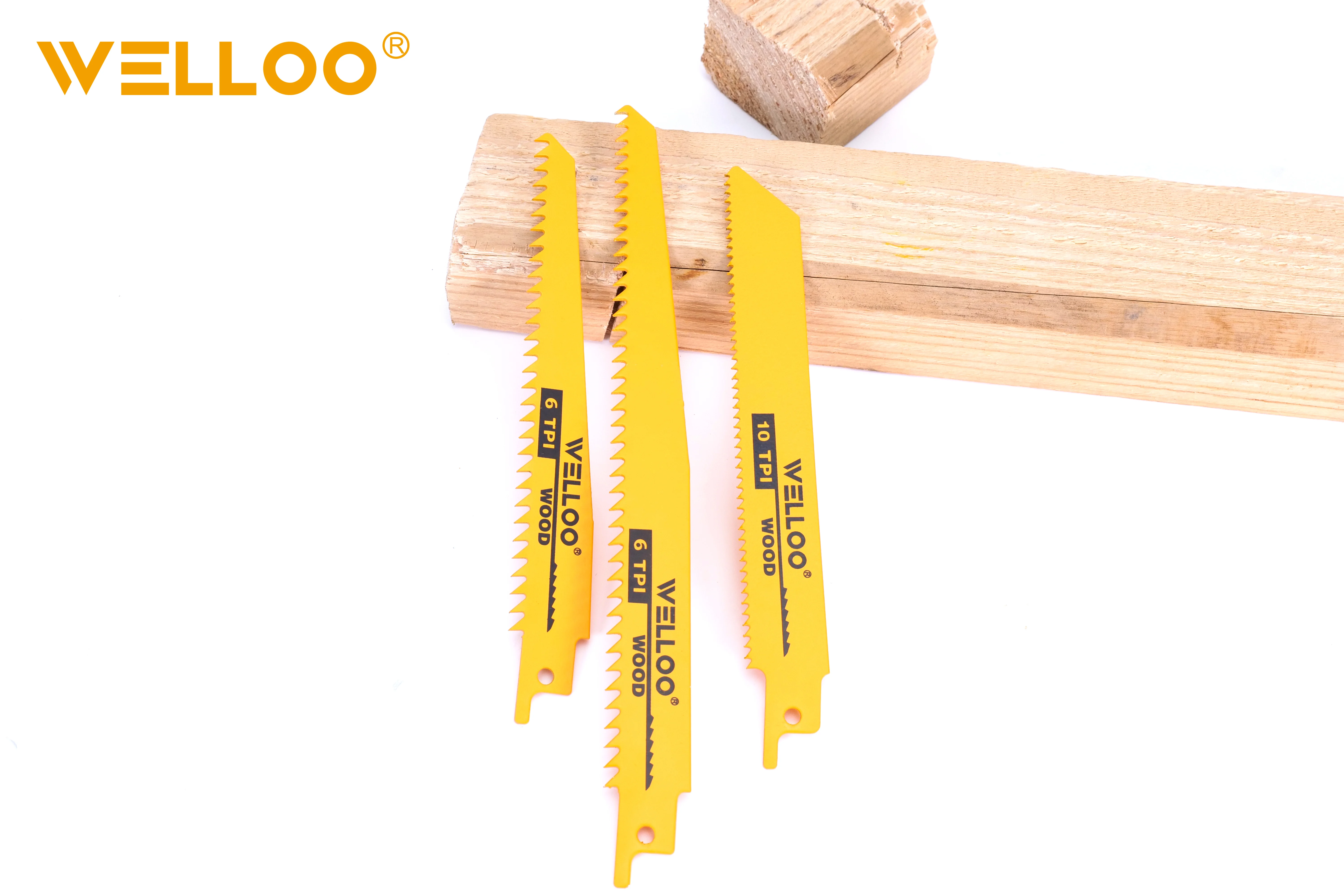 WELLOO Heavy Duty 10Pcs Reciprocating Saw Blade Set Fast Cutting for Wood, Plastic, and Metal Applications model RSB54010 ACCESSORIES product thumbnail 7