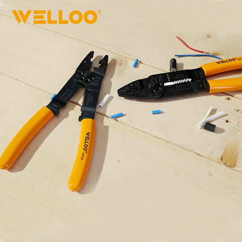 WELLOO 9 Inch Professional Ergonomic Handle Wire Stripper New Model Cable Cutter Iron Wire Pliers model WSP1003 HAND TOOLS product thumbnail 5