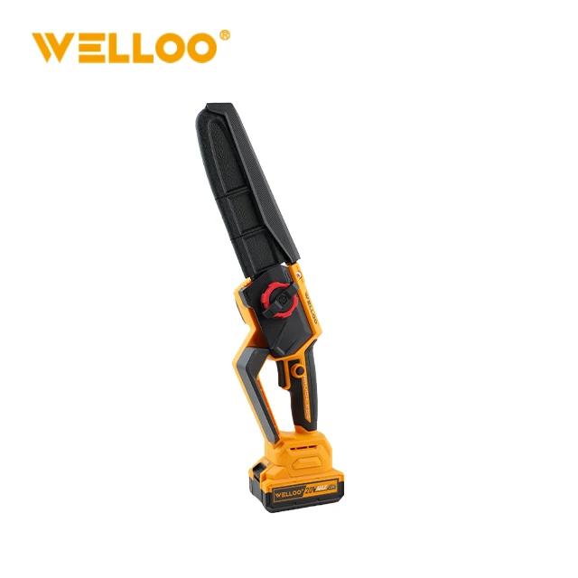 WELLOO Powerful Rechargeable 8inch Chain-saw 20V Lithium Electric Portable Mini Chainsaw for Wood Cutting model CCS64200S CORDLESS TOOLS product thumbnail 6