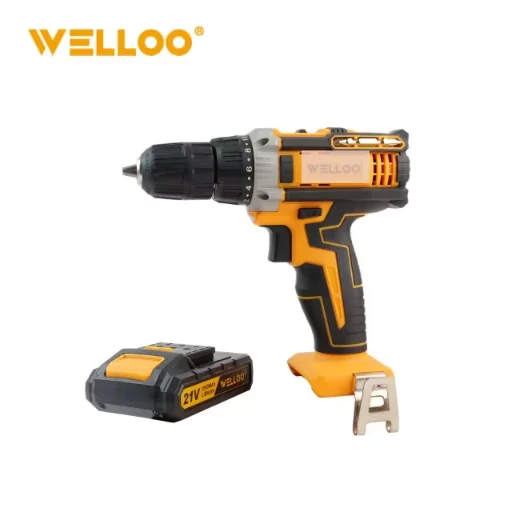 WELLOO High Performance 21V Cordless Electric Drill Set Portable Lithium Power Drill with Dual Battery Pack for Home & Workshop model CLD50221 NEW HOT PRODUCTS product