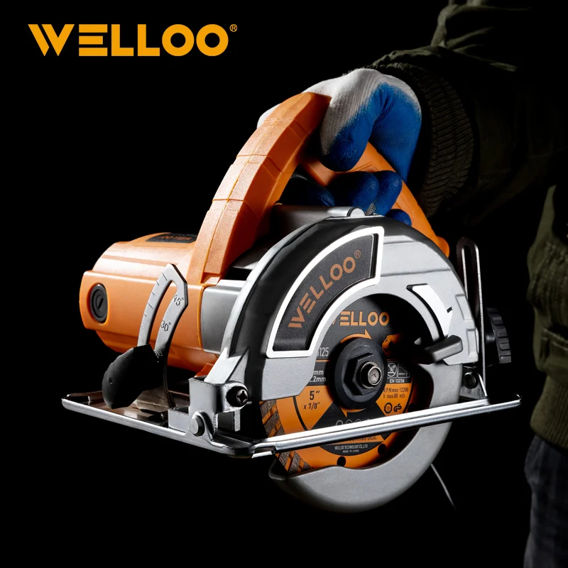 WELLOO 1300W Electric Cutting Marble Stone Circular Saw Tools Adjustable Slope Cutting Ceramic Tile Steel Cutting Machine model MCT65125 POWER TOOLS product thumbnail 2
