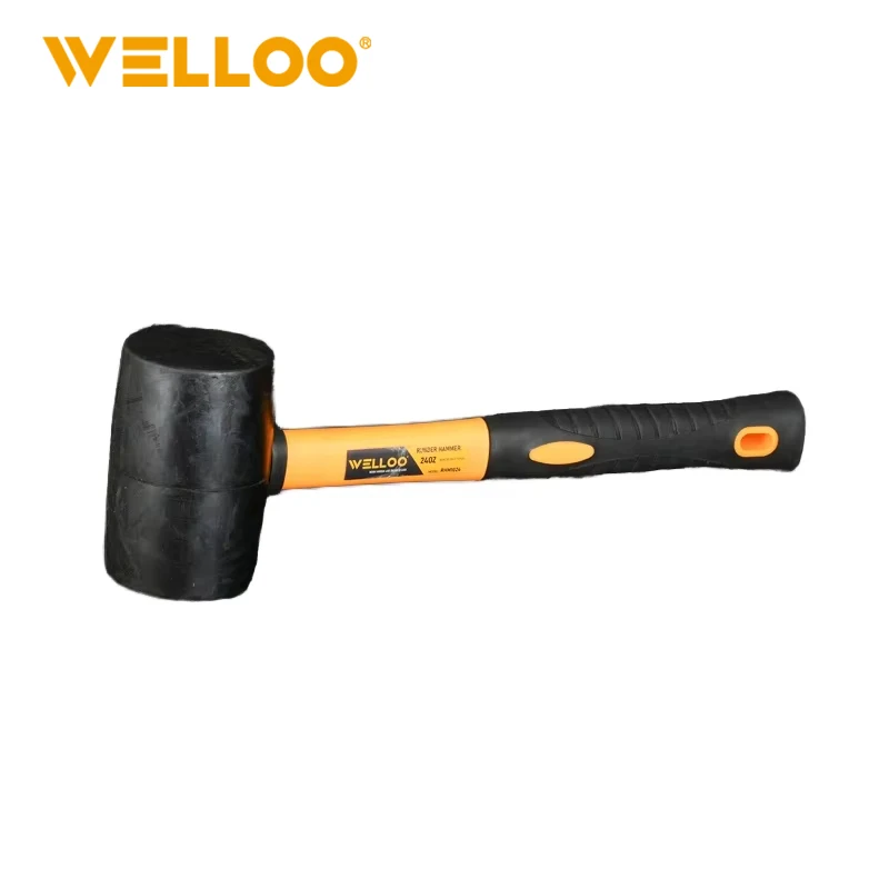 WELLOO Professional 8oz/12oz/16oz/24oz Rubber Hammer Muliti-purpose Household Tools with Shock Absorbing Handle model RHM1008/RHM1012/RHM1016/RHM1024 HAND TOOLS product