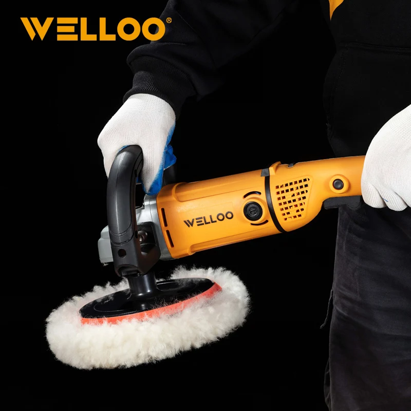 WELLOO Professional Wired Polishing Machine 1400w Adjustable Electric Polisher for Car Metal Wood Polishing Electric Polisher model PLS64180 POWER TOOLS product
