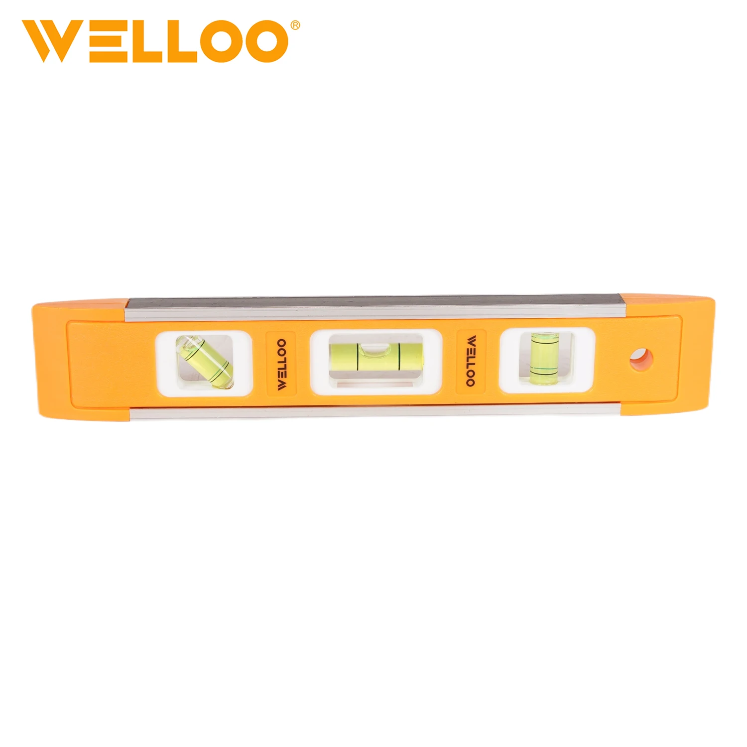 WELLOO High Dimensional Accuracy 225*40mm torpedo Level 180 Degrees High Precision Aluminum Level model MPL22540 HAND TOOLS product thumbnail 3