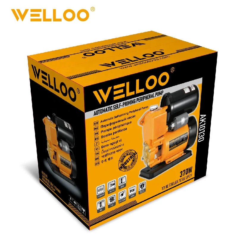 WELLOO 370W 0.5HP automatic self-priming peripheral water pump AK10130 GARDEN TOOLS & PUMPS product thumbnail 7