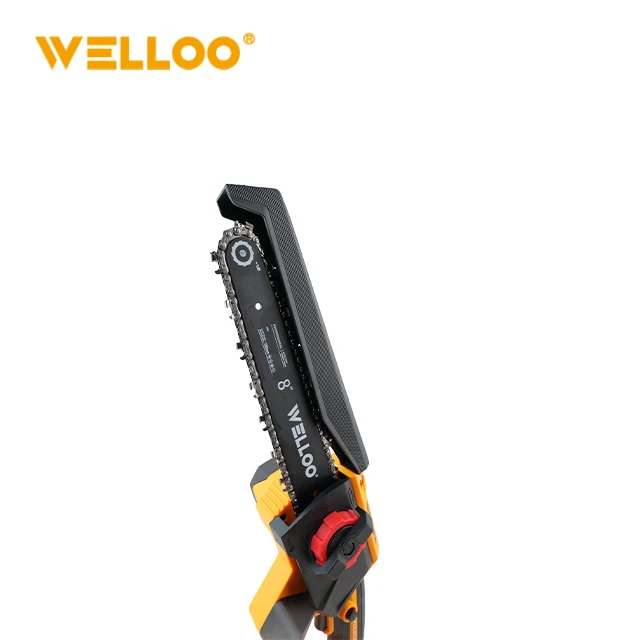 WELLOO Powerful Rechargeable 8inch Chain-saw 20V Lithium Electric Portable Mini Chainsaw for Wood Cutting model CCS64200S CORDLESS TOOLS product thumbnail 4
