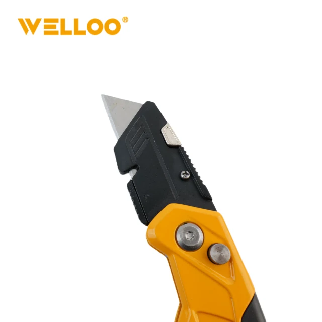 WELLOO Portable Folding Knife 61*19mm Blade Utility Cutter with Replaceable Blades model FKF6619 HAND TOOLS product thumbnail 3
