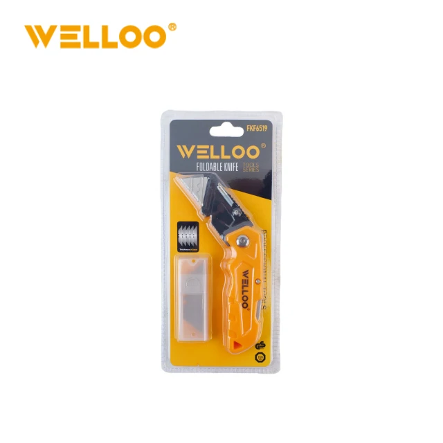 WELLOO Industrial 61mmx19mm Utility Knife Hand Portable Folding Utility Knife with Plastic Handle model FKF6519 HAND TOOLS product thumbnail 3