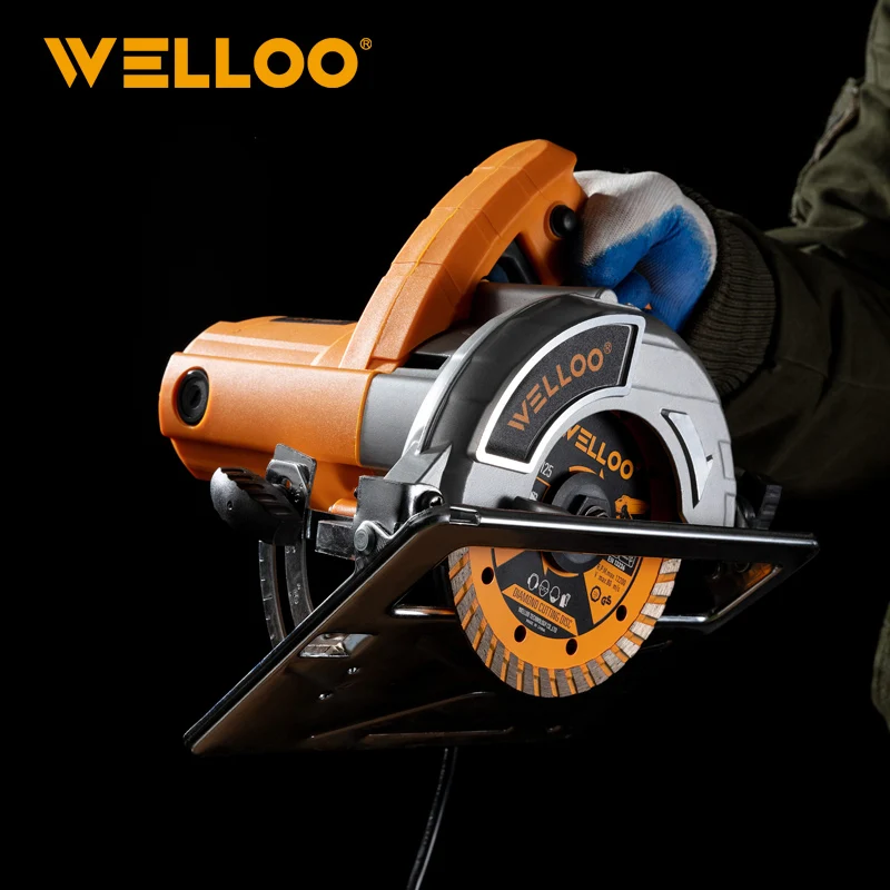 WELLOO 1300W Electric Cutting Marble Stone Circular Saw Tools Adjustable Slope Cutting Ceramic Tile Steel Cutting Machine model MCT65125 POWER TOOLS product thumbnail 4