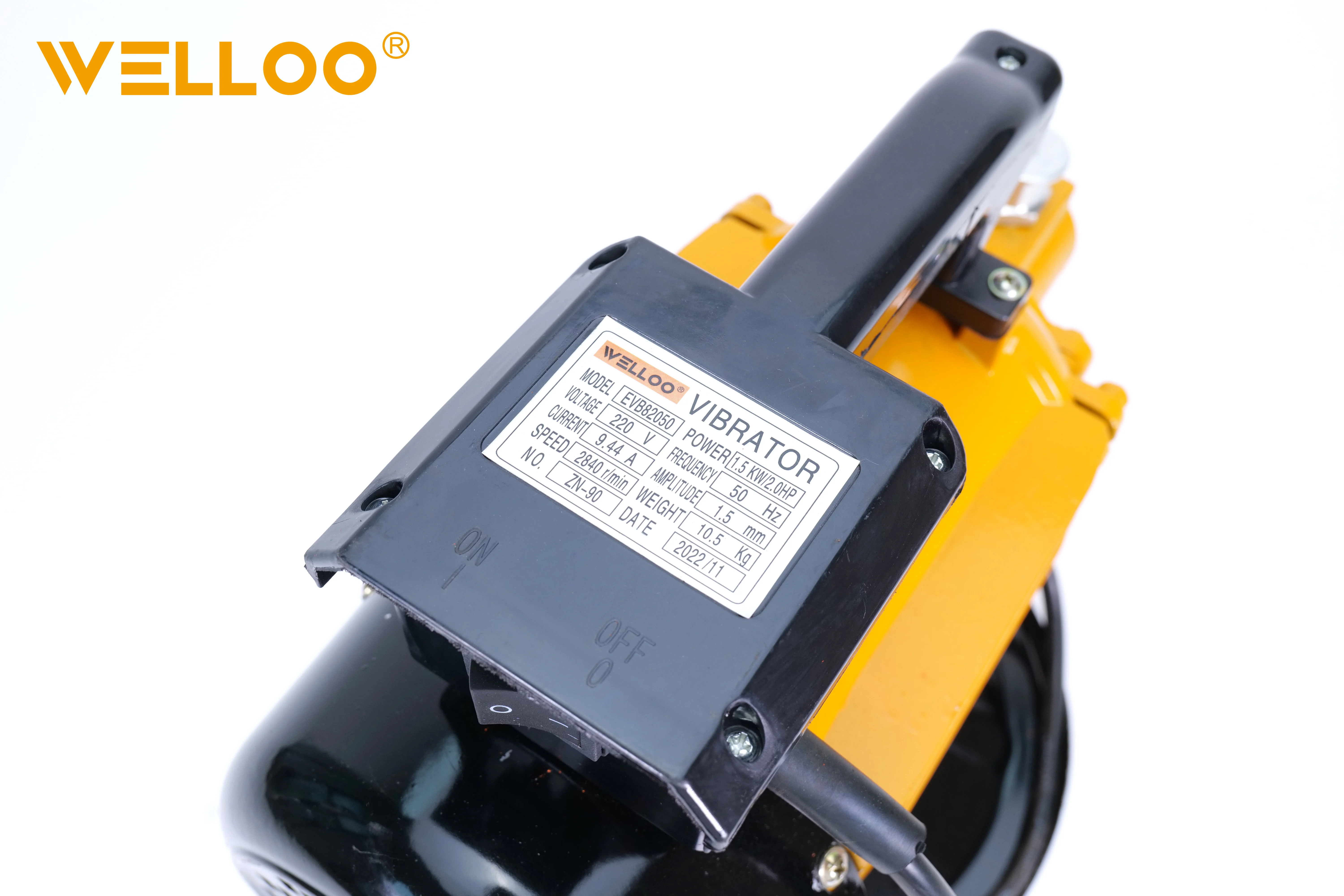 WELLOO 1500W Electric Portable Cement Vibration Machine High Frequency Small Handheld Concrete Vibrator model EVB82050 POWER TOOLS product thumbnail 6