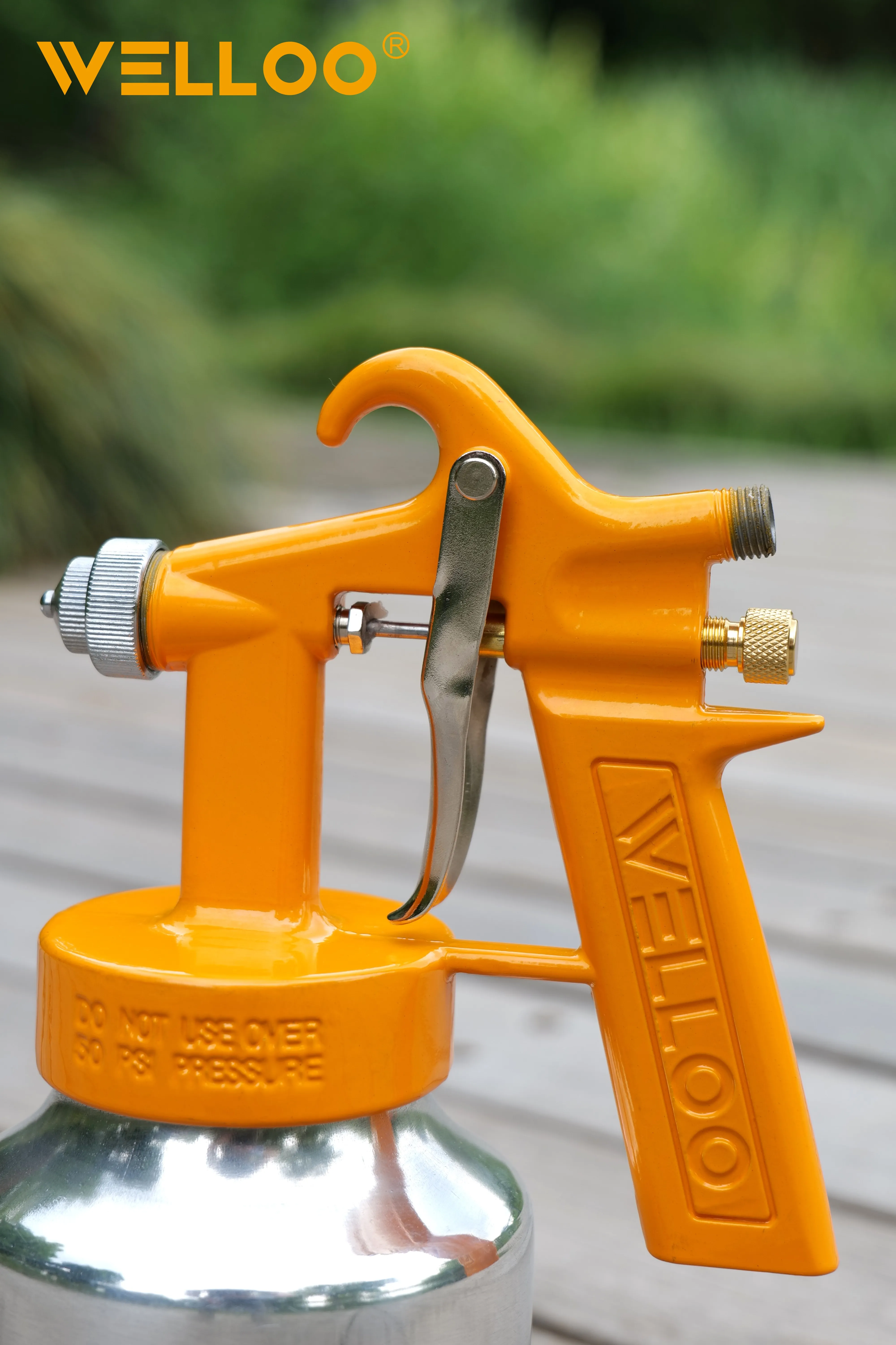 WELLOO Pneumatic Air Spray Gun 1.2 mm Nozzle HVLP High Atomization for Automotive Paint & Furniture Coating model ASG472 AIR TOOLS product thumbnail 6
