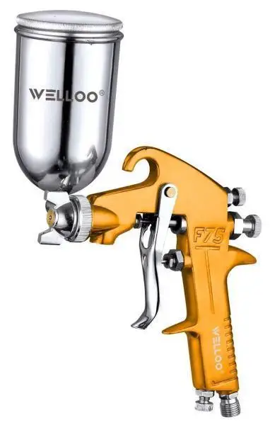 WELLOO High Efficiency 3-5Bar 1.5mm Nozzle Air Gravity Feed Spray Gun for Automotive and Wood Coating model ASGF75G AIR TOOLS product thumbnail 2