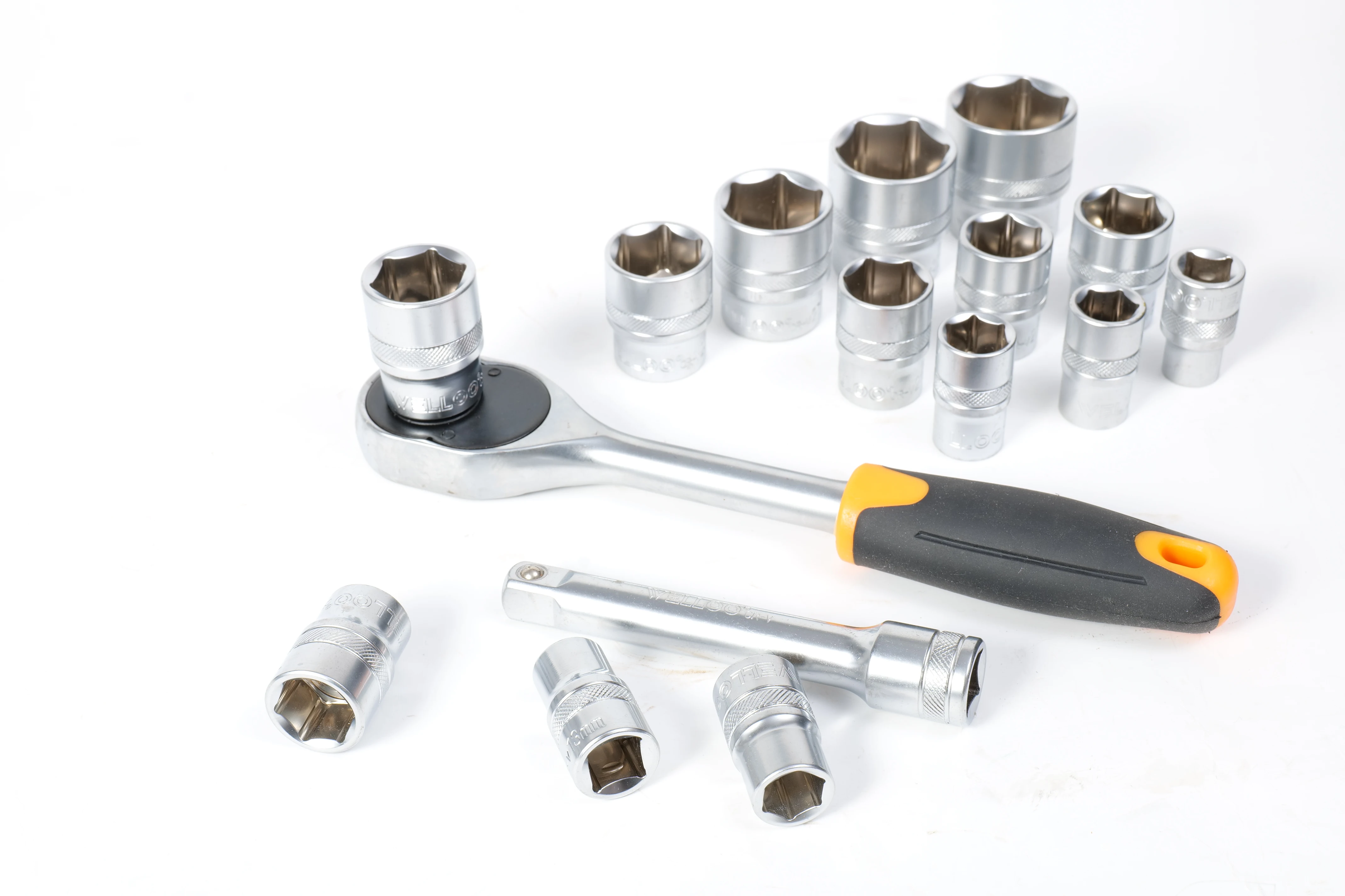 WELLOO OEM Factoiry Sale Professional Hand Socket Set 40PCS CR-V Includes Ratchet Wrench and Extensions model SKT24001 ACCESSORIES product thumbnail 5