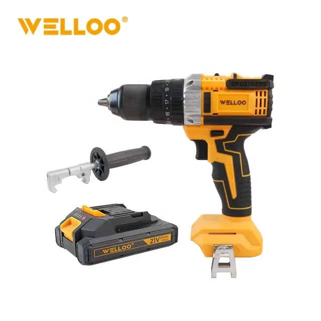 WELLOO 21V Lithium Mini Electric Screwdriver & Cordless Impact Drill | Battery Included Precision Tool for Woodworking & Home Repair model CID50221T CORDLESS TOOLS
