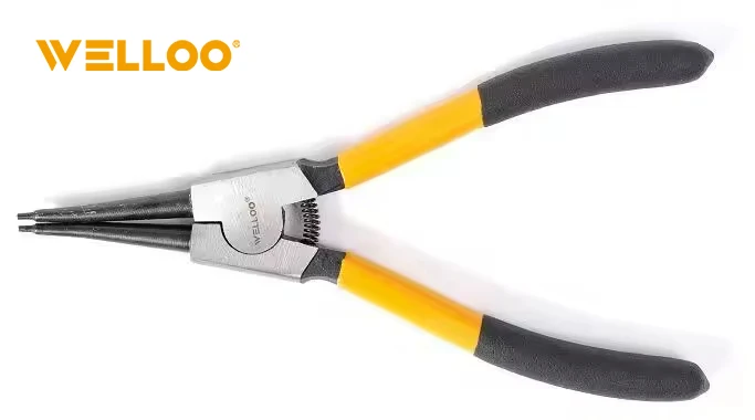 WELLOO High Quality Carbon Steel 7'' Circlip Pliers with Soft Grip Plastic Handle for Internal/External Snap Ring Circlip model CCP22701 HAND TOOLS product thumbnail 3