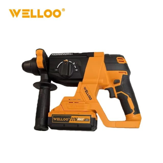 WELLOO Hot Sale 20V Brushless Motor Cordless Rotary Li-Ion Hammer Drill with SDS Plus and LED Light for Jobsite model CRH16726S CORDLESS TOOLS product thumbnail 5