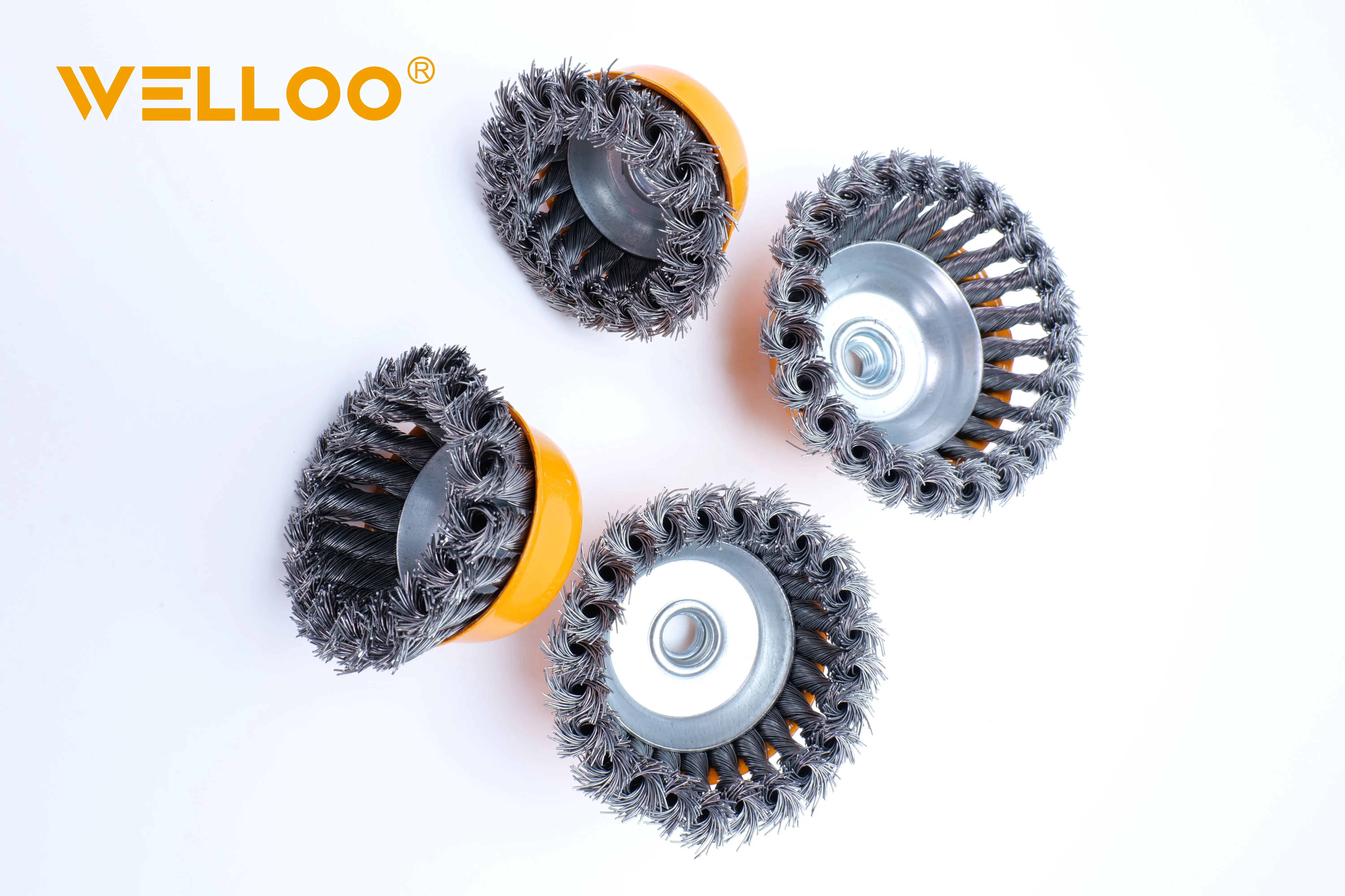 WELLOO Industrial Wire Wheel 75MM Stainless Steel Bristles Heavy Duty Cleaning for Metal and Wood Surfaces model WCT22075 ACCESSORIES product thumbnail 6