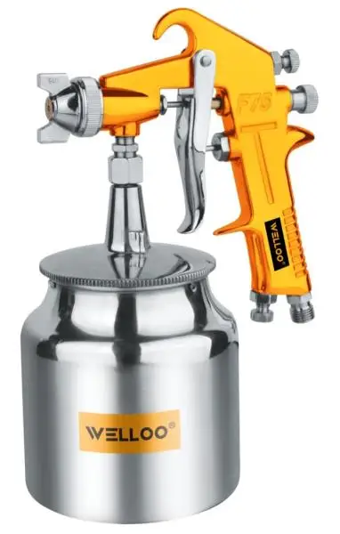 WELLOO Quality Assurance Fluid Nozzle 1.5mm Suction Spray Gun 3.5-5 bar Pneumatic Spray Gun model ASGF75S AIR TOOLS product thumbnail 2
