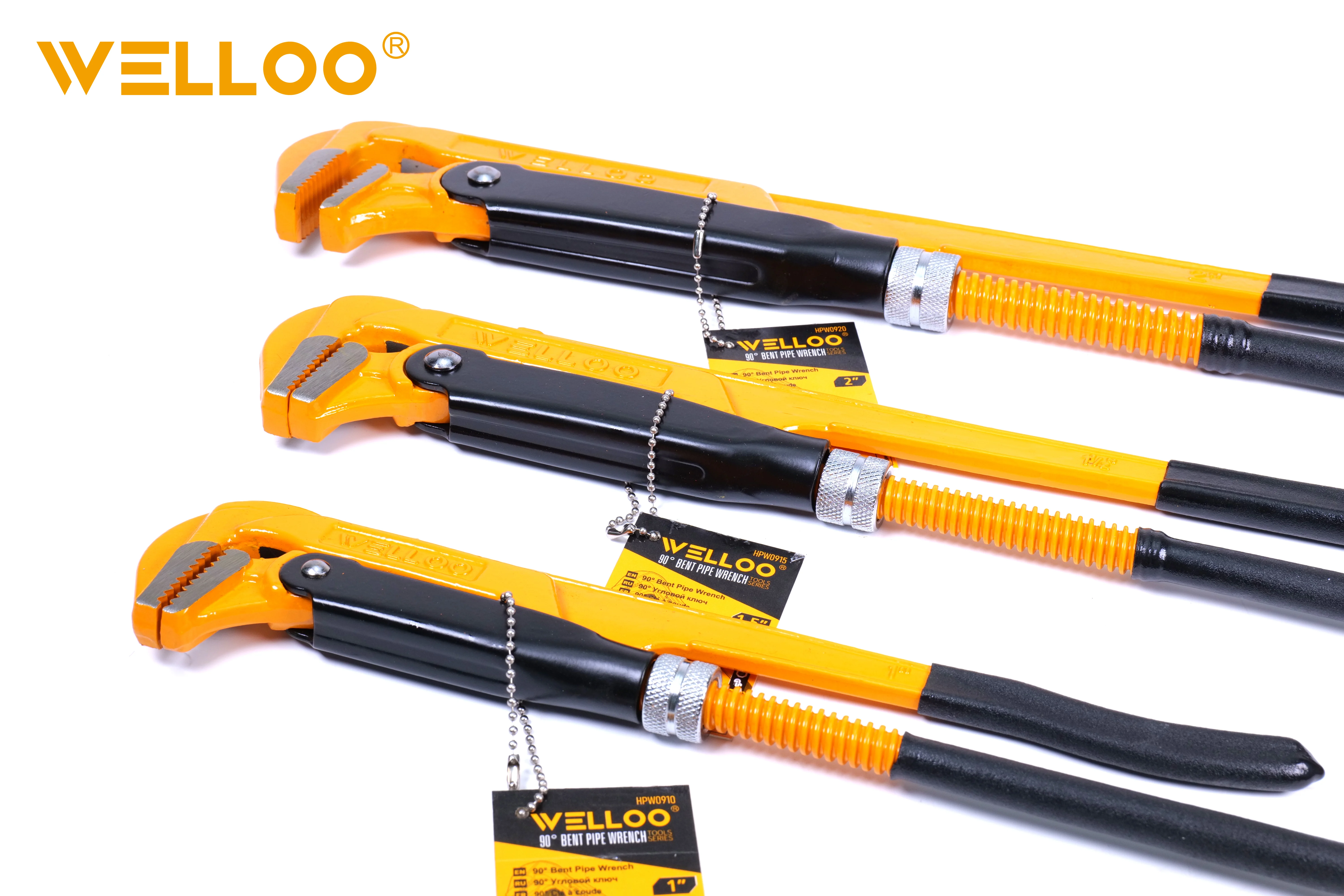 WELLOO Max Clamping Diameter 40mm Adjustable Pipe Wrench Carbon Steel Plumbing Wrench model HPW0910 HAND TOOLS product thumbnail 6