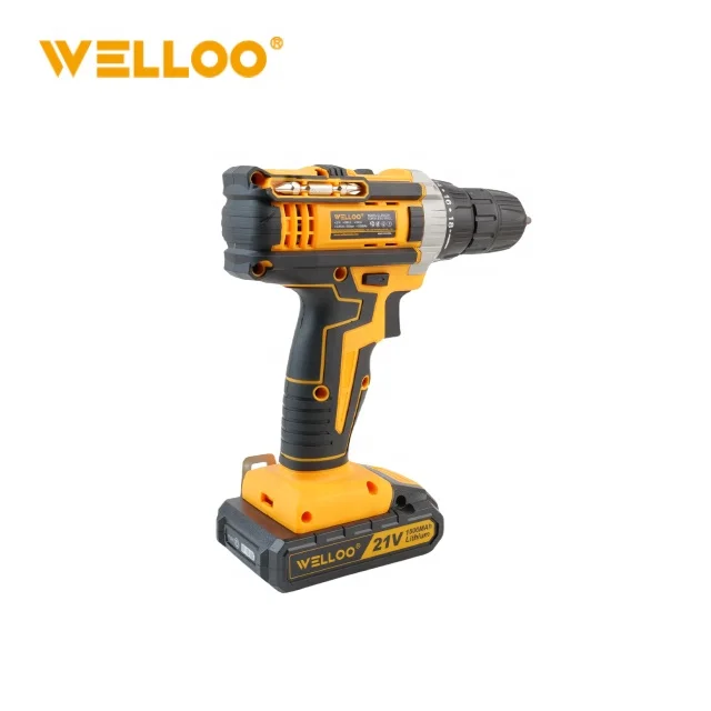 WELLOO High Performance 21V Cordless Electric Drill Set Portable Lithium Power Drill with Dual Battery Pack for Home & Workshop model CLD50221 NEW HOT PRODUCTS product