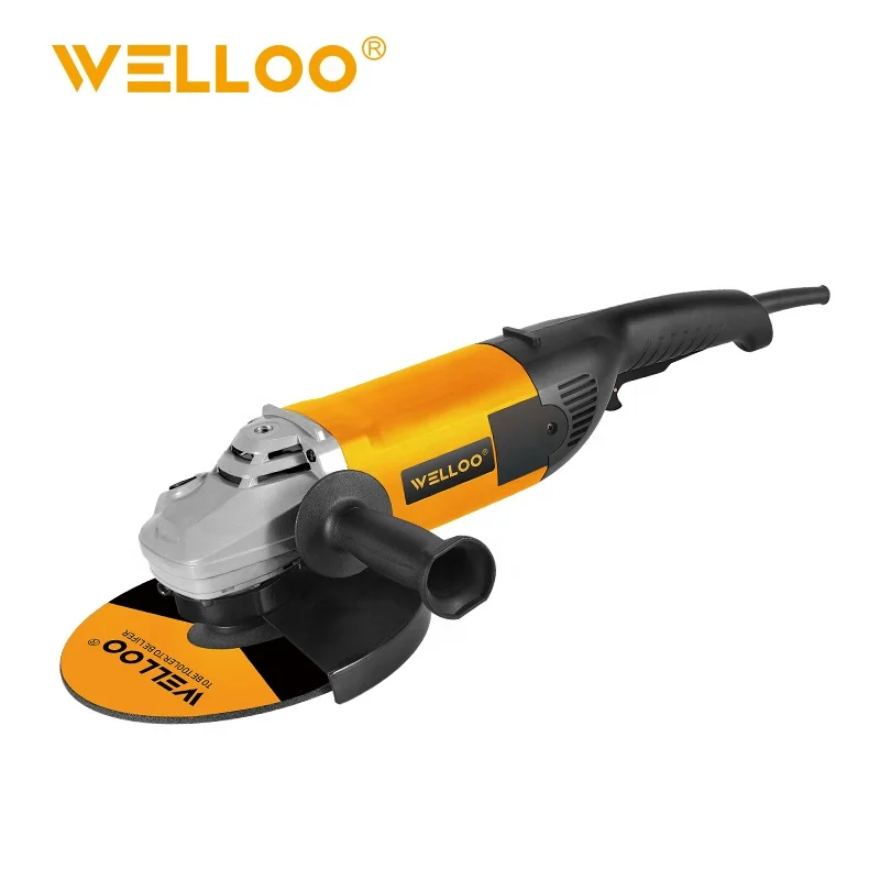 WELLOO Professional Heavy-Duty Electric Angle Grinder 2400w 230mm 6500rpm Powerful Angle Grinder model AGD69230 POWER TOOLS product thumbnail 2