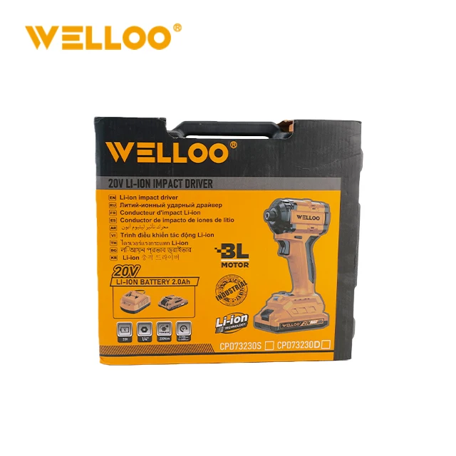 WELLOO 20V Li-ion Cordless Impact Driver 3600rpm Rechargeable Brushless Impact Driver for Instruction & DIY model CPD73230S CORDLESS TOOLS product thumbnail 4