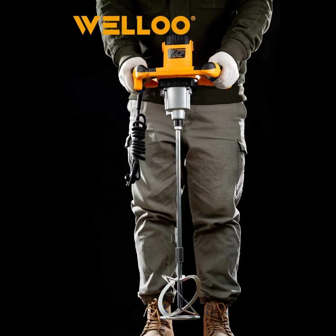 WELLOO High Power 1400W Handheld Concrete Mixer Adjustable Speed Mud Cement Paint Mixing Tool model MX21400 POWER TOOLS product thumbnail 5