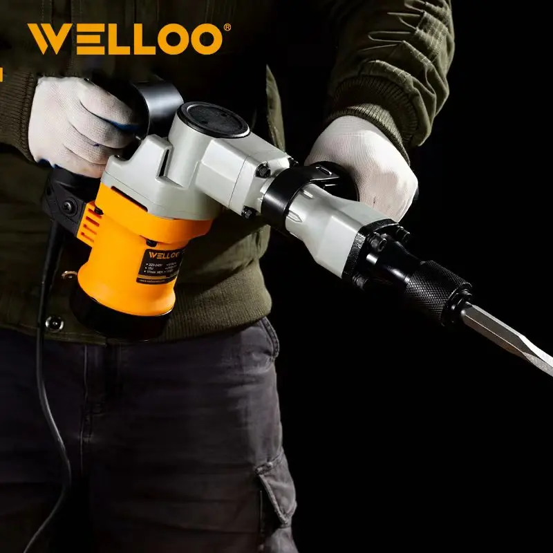 WELLOO Electric 13J Demolition Hammer Drill 1050W 220V Rated Voltage Industrial Demolition Hammer model DBK80810 POWER TOOLS product thumbnail 5