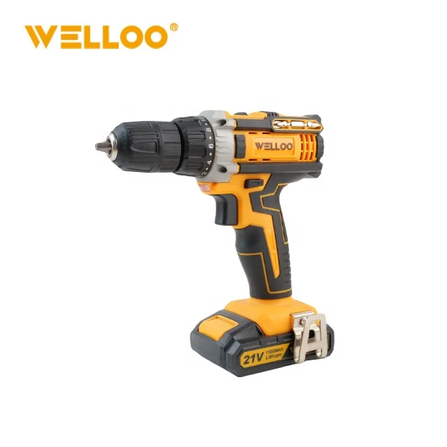 WELLOO High Performance 21V Cordless Electric Drill Set Portable Lithium Power Drill with Dual Battery Pack for Home & Workshop model CLD50221 NEW HOT PRODUCTS product