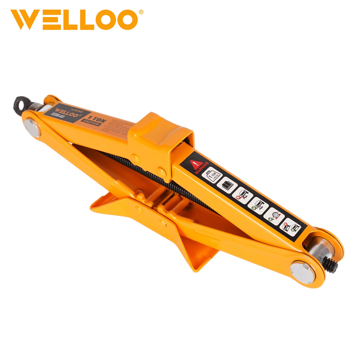 WELLOO 350 mm Max High Car Floor Jack 1 T Lifting Weight Industrial Hydraulic Floor for Car Repair model HBJ15001 HAND TOOLS product thumbnail 2