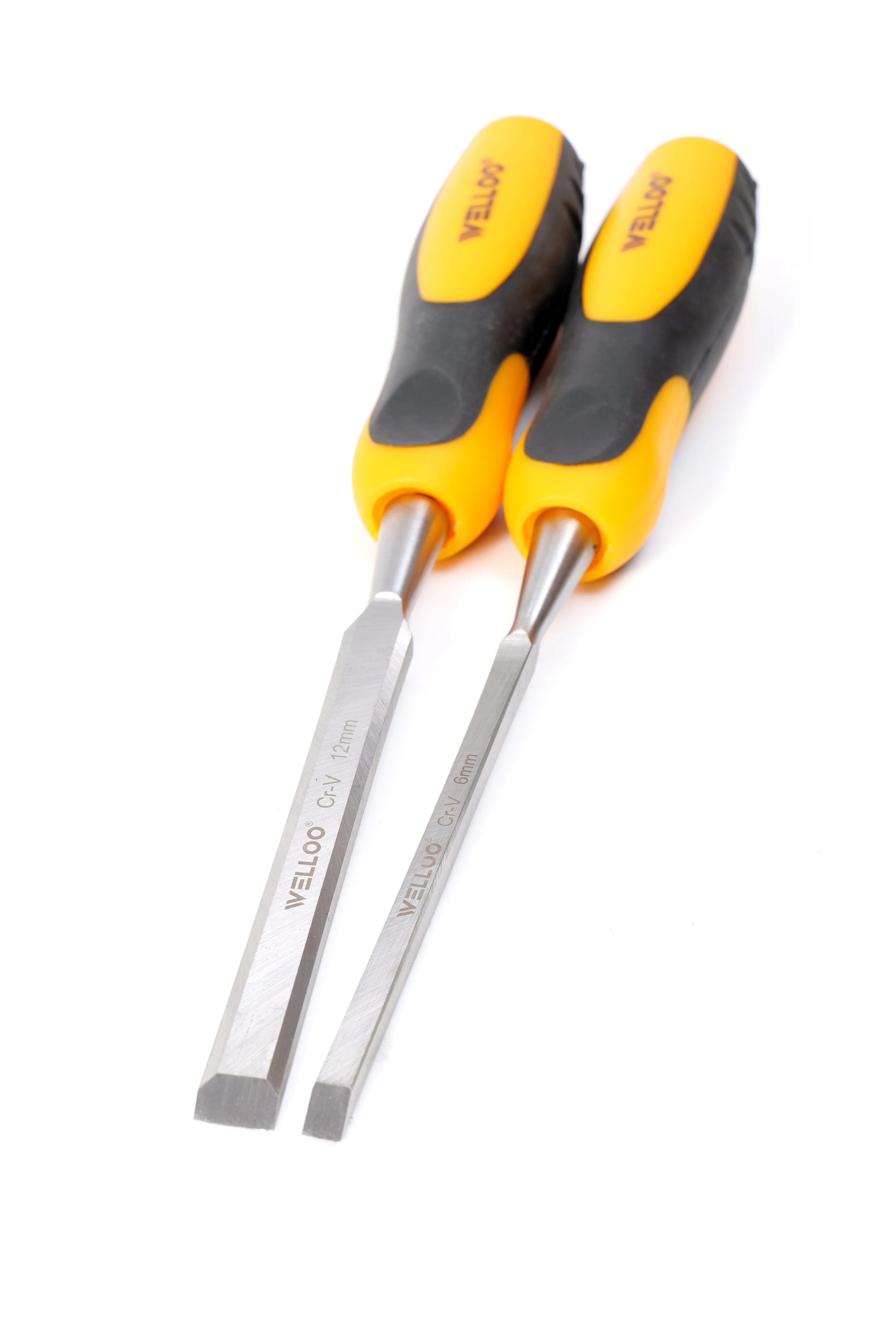 WELLOO New Arrival 4PCS Wood Chisel Set 6/12/19/25mm Sharp Edge Comfortable TPR Handle for Wood Carving model WCS5404 HAND TOOLS product thumbnail 3