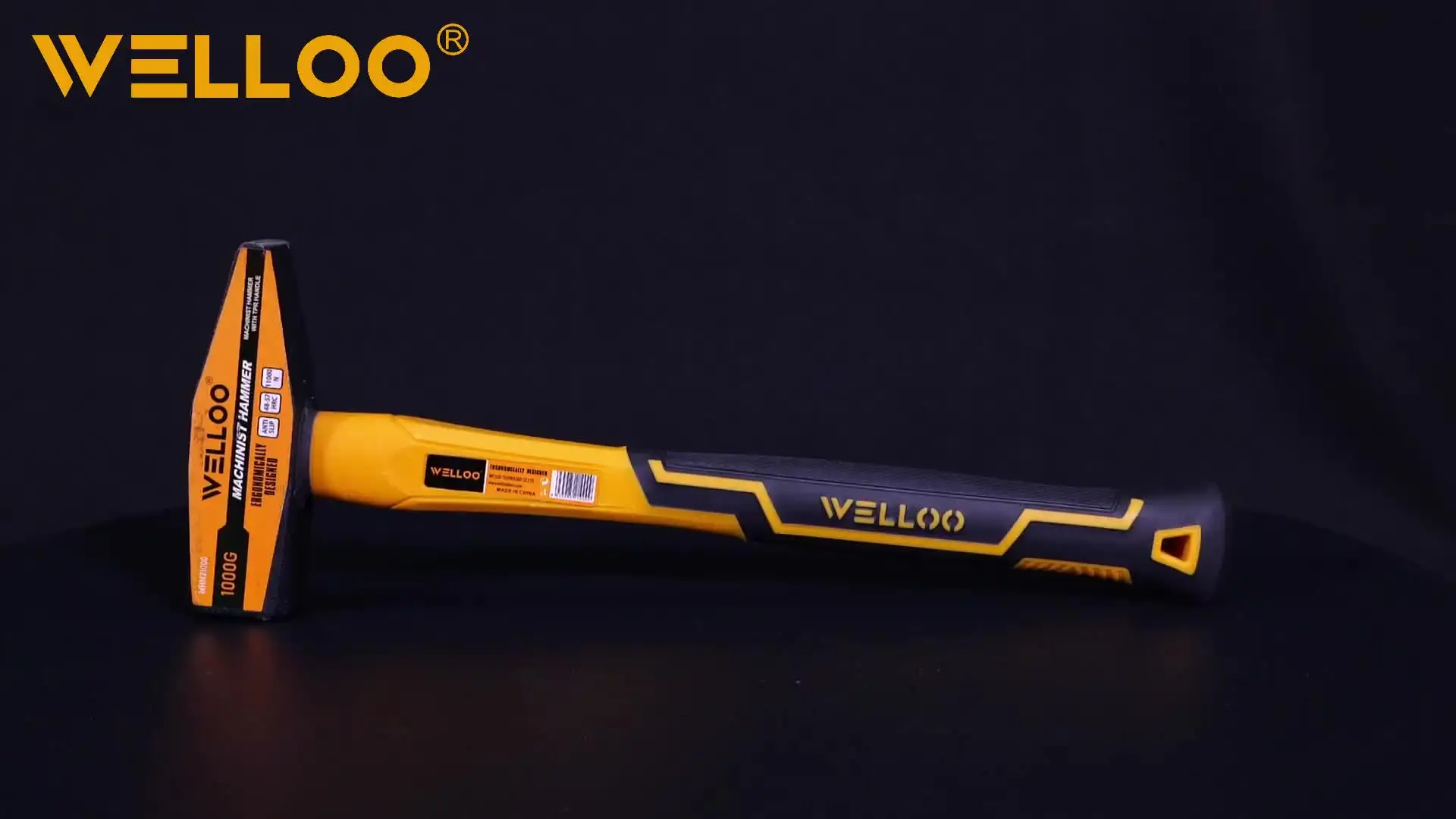 WELLOO Hand Portable Machinist Hammer 300g Fiberglass Handle Engineering Hammer model MHM20300/MHM20500/MHM21000 HAND TOOLS product detail photo 8