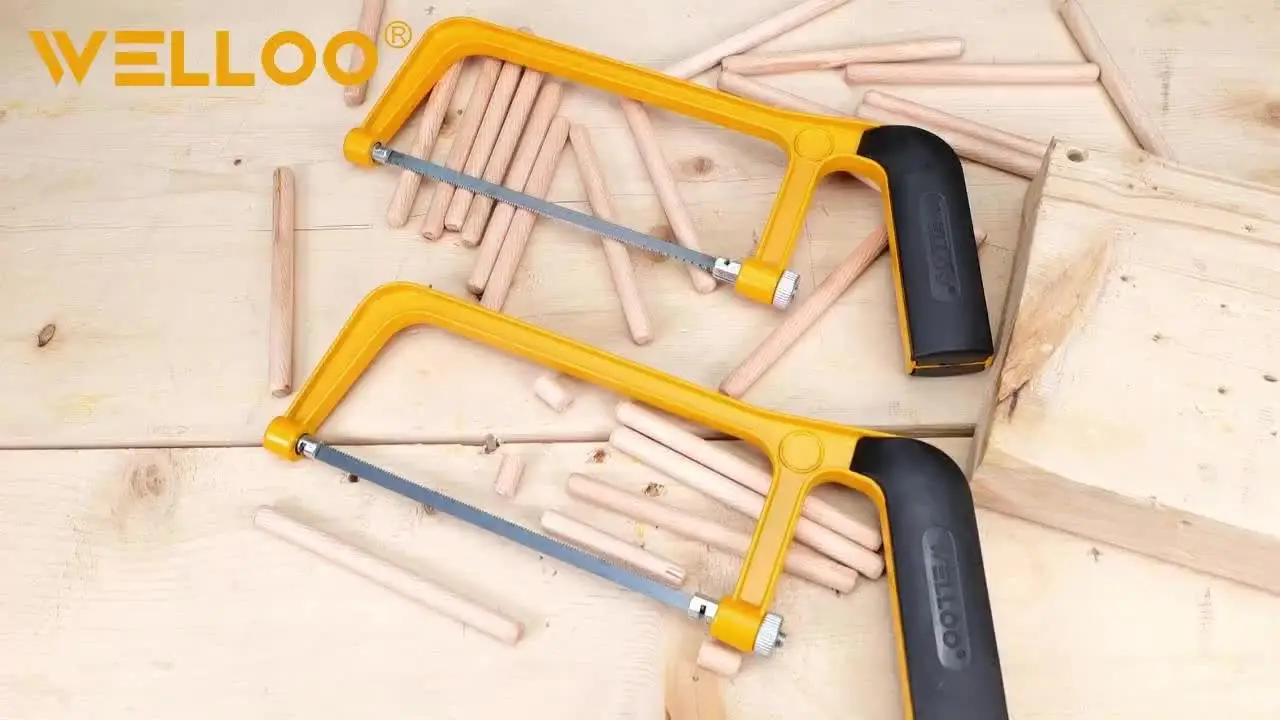 WELLOO High Cutting Efficiency Mini Hacksaw Frame Hand Tool Precision Frame for Fine Cutting Metal model HKF5308 HAND TOOLS product detail photo 7