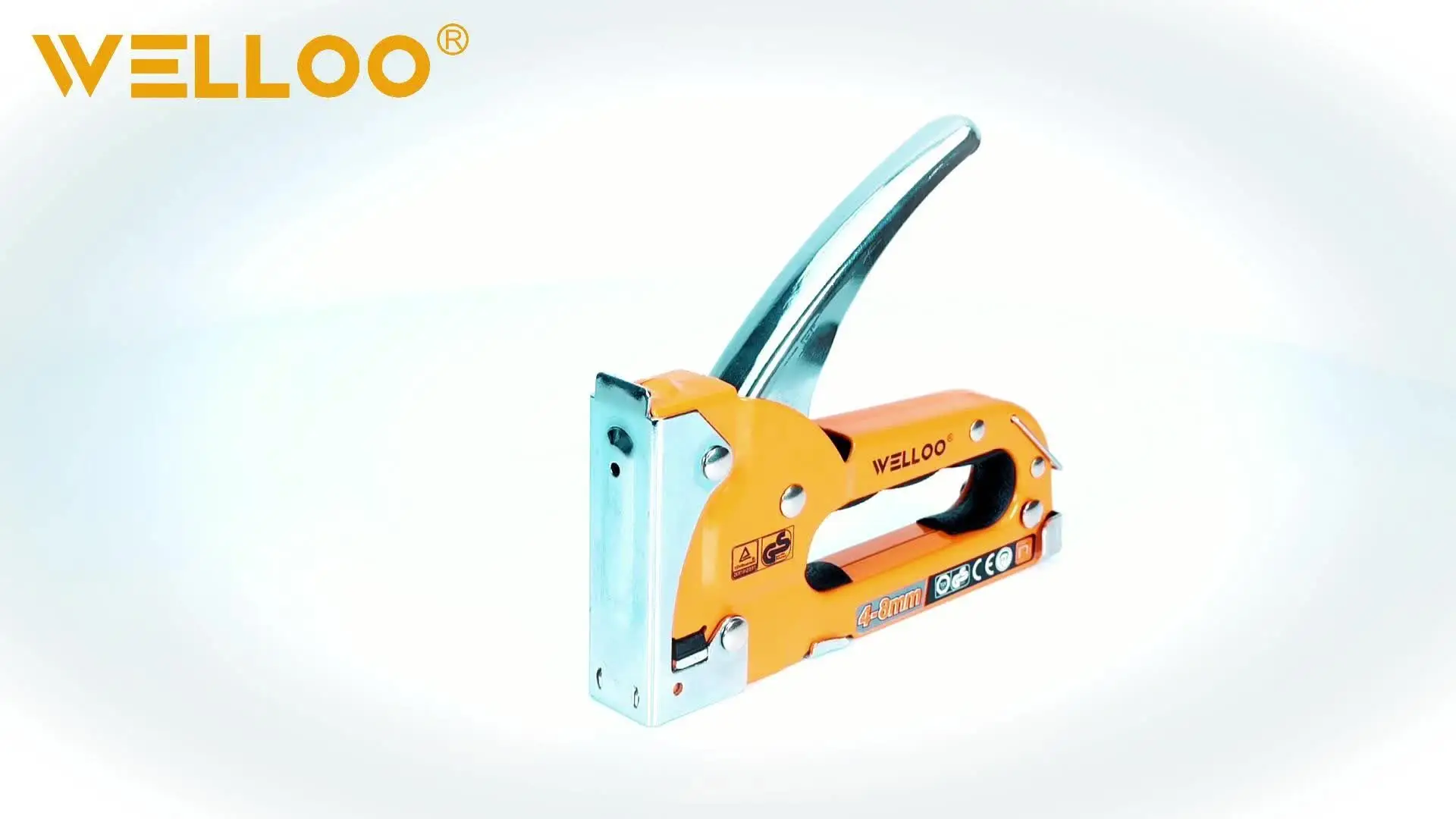 WELLOO Professional Manual High-Power Staple Gun Applicable Nails Size 4-8MM Steel Frame Hand Tools model STG5202 product detail photo 8
