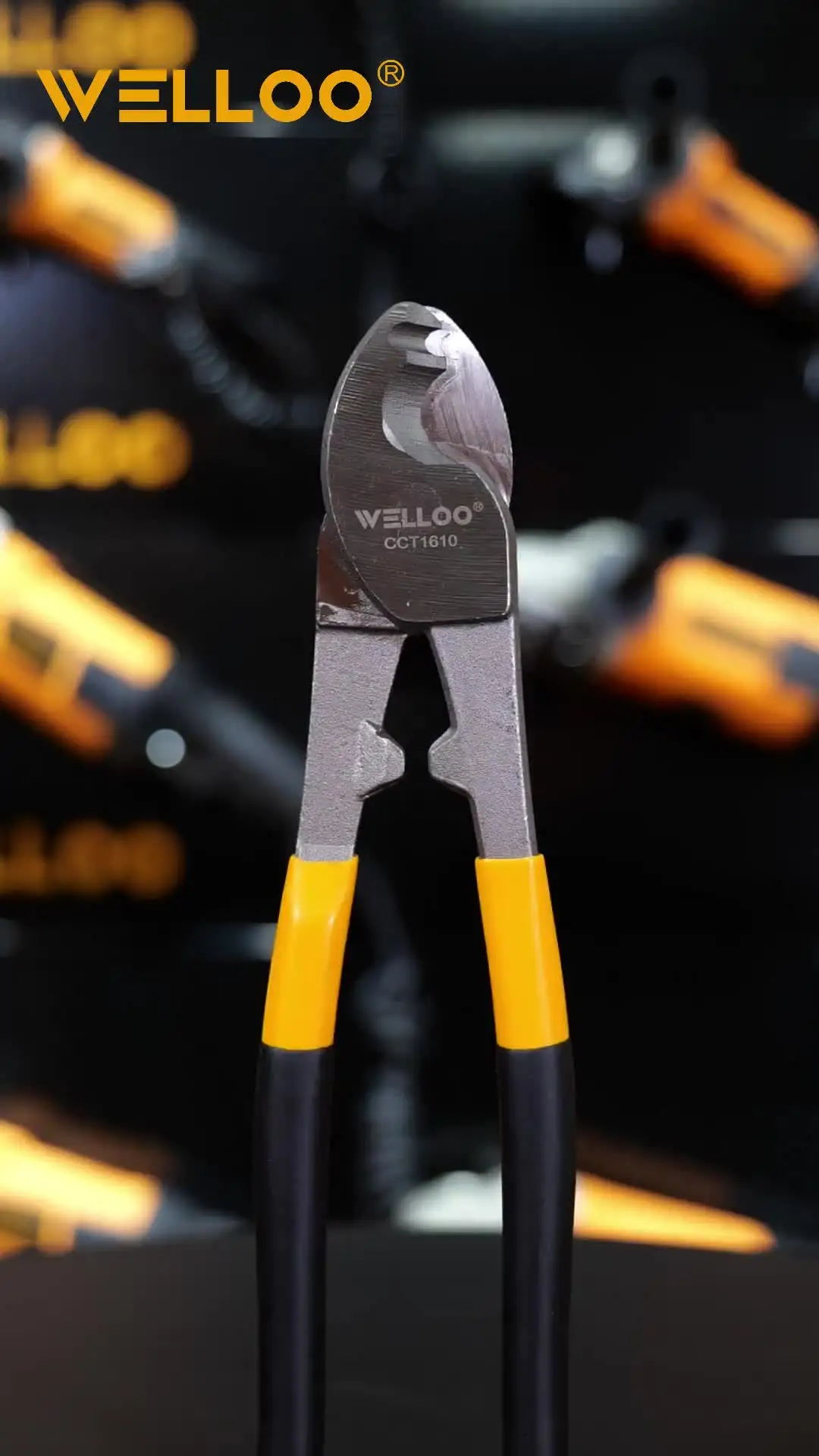 WELLOO Factory Direct Sales Manual 55#carbon Steel Crimping Pliers 10Inch/250mm Labor-saving Cable Shears and Cutting Pliers model CCT1610 HAND TOOLS product detail
