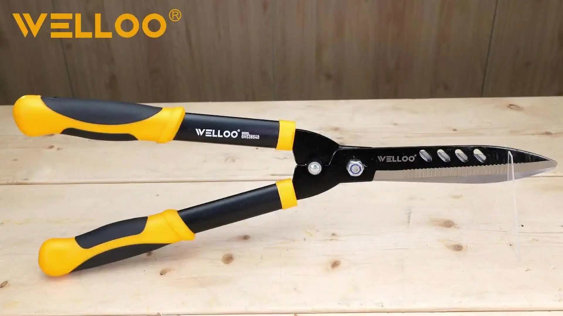 WELLOO Factory Direct Sale 21Inch Carbon Steel Blade Hedge Shears Multi-Functional Manual Garden Hedge Shears model GHS38540 HAND TOOLS product detail photo 8