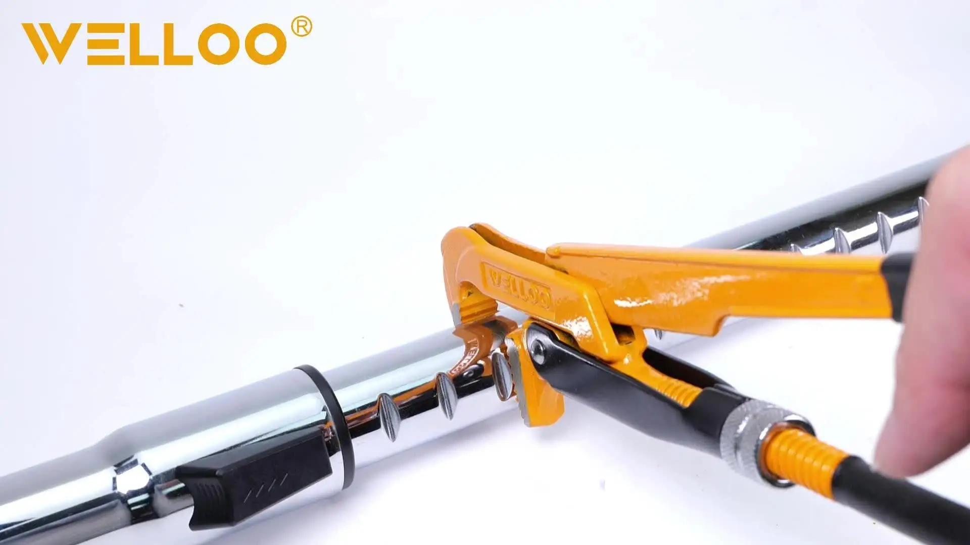 WELLOO Max Clamping Diameter 40mm Adjustable Pipe Wrench Carbon Steel Plumbing Wrench model HPW0910 HAND TOOLS product detail photo 7