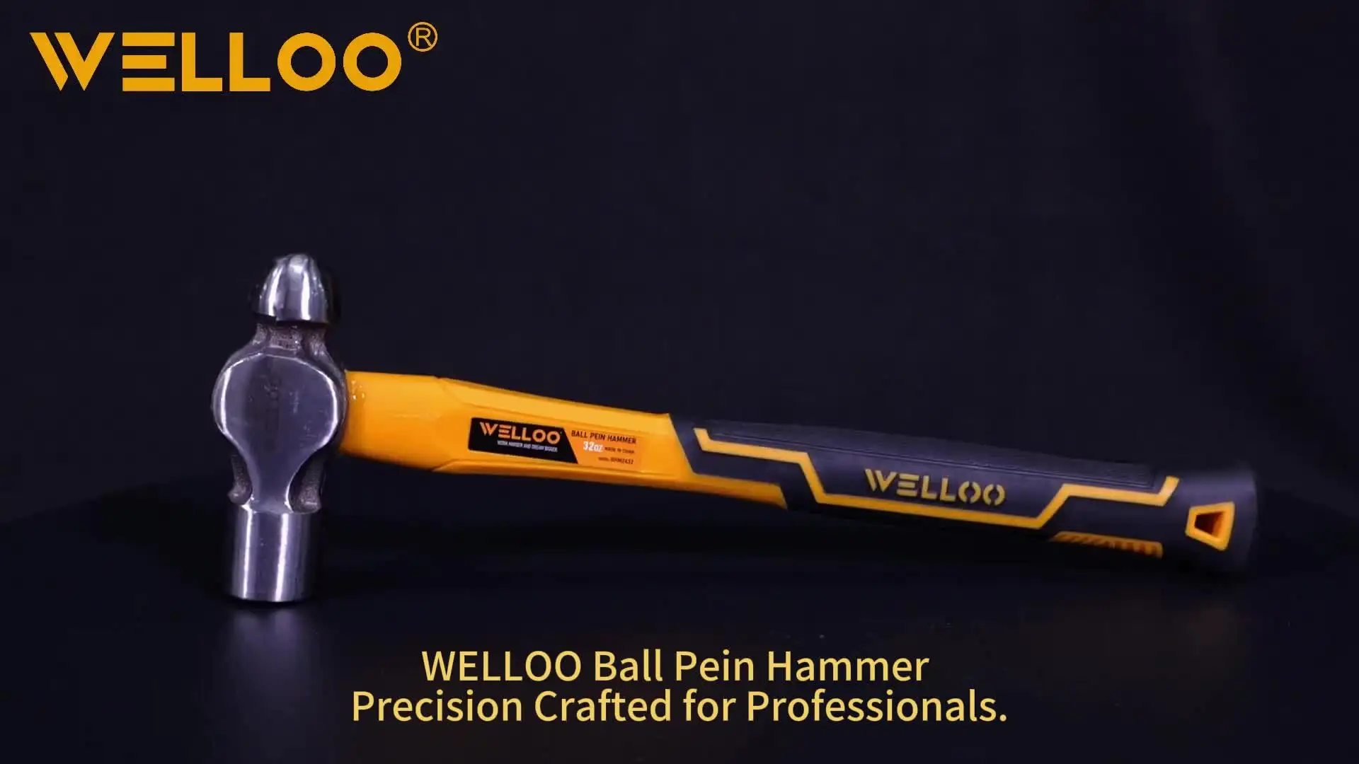 WELLOO Household Appliances Repair Clamp Ball Hammer 12OZ/24OZ/32OZ Ball Pein Hammer with Fiberglass Handle model BHM2412/BHM2424/BHM2432 HAND TOOLS product detail
