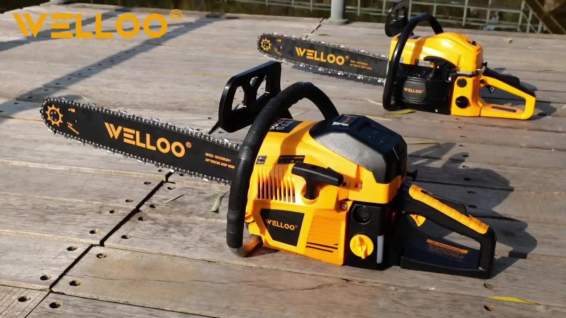 WELLOO Heavy Duty Customizable 2.5KW 58cc Gasoline Chain Saw for Woodworking model GCS58201 GARDEN TOOLS & PUMPS product detail photo 8