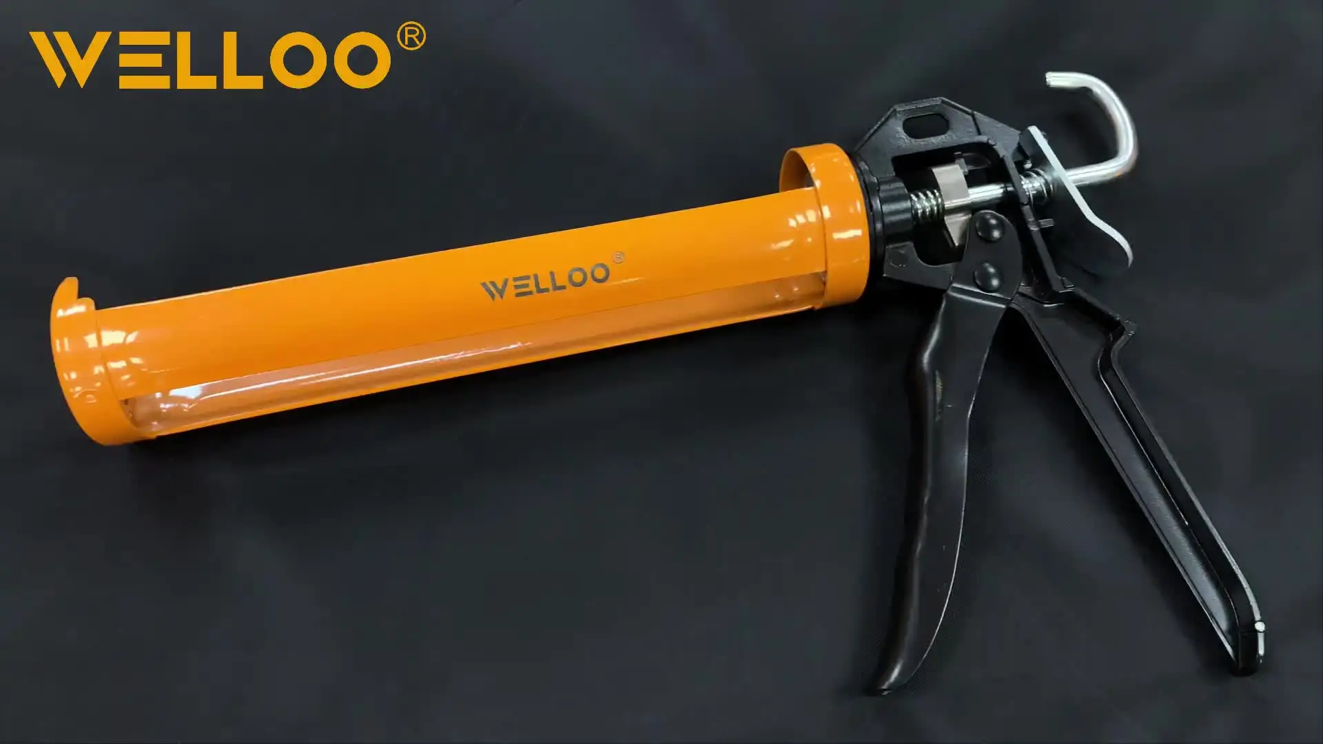 WELLOO 9 Inch/225mm Ratchet Grip Caulk Gun 600g 1.5mm Thickness Smooth Rod Plunger Caulk Gun model CKG8003 HAND TOOLS product detail photo 7