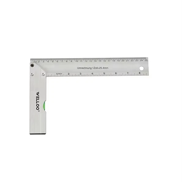 WELLOO Heavy Duty Aluminum Try Square Ruler for Carpenter Precision Measurement Tools model ALR6125 HAND TOOLS catalog product image