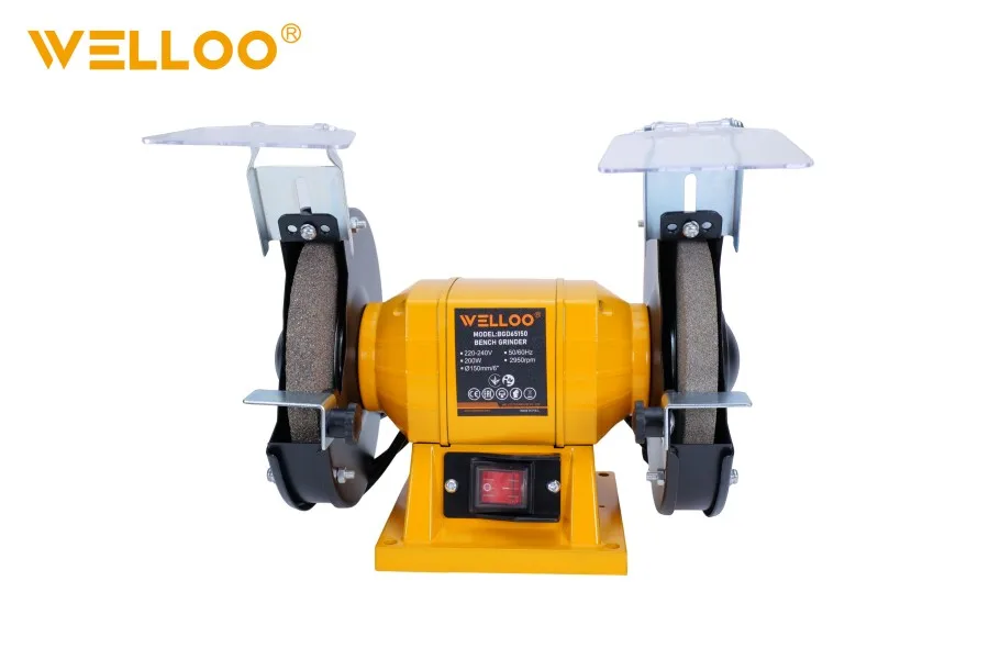 WELLOO 250W Industrial Bench Grinder 200 mm Wheel Dual-Wheel Grinding Machine for Metal Sharpening model BGD65200 POWER TOOLS product detail photo 9