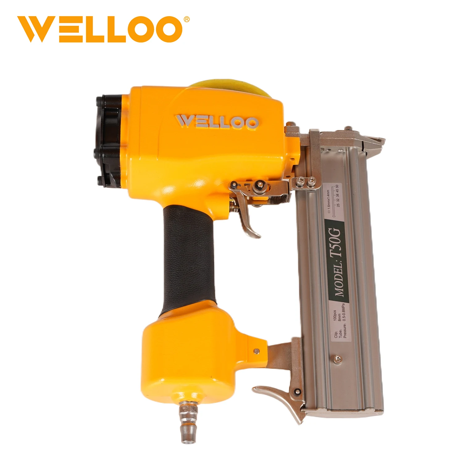 WELLOO Quality Assurance 10-64mm Nail Length Air Nailing Machine Pneumatic Tools Wood Nailing Machine model ANGT64 AIR TOOLS catalog product image